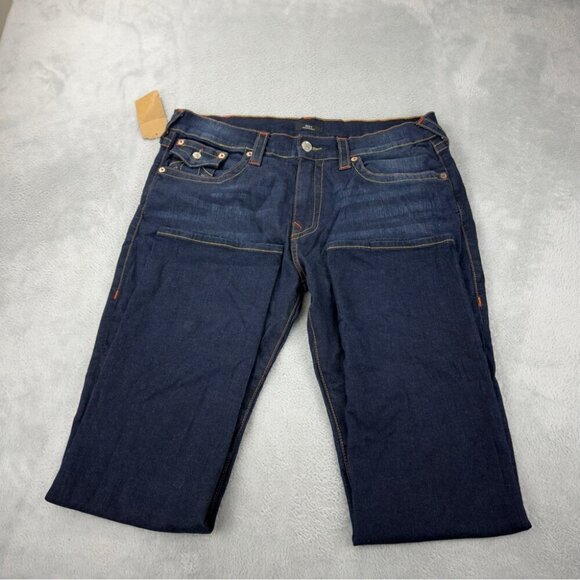 True Religion NWT Men's Sz 38x34 Ricky Flap 34 Relaxed Straight SN 105446 Denim - Picture 10 of 12